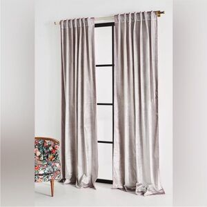 84”x50” single Anthropologie Petra velvet curtain